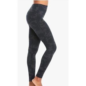 Spanx EcoCare Seamless Sculpting Camo Ankle Leggings Black Size XL
